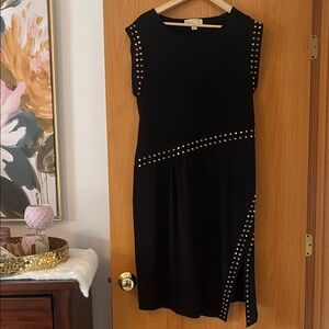 Gorgeous Michael Kors Black Studded Midi Dress, amazing for packing.